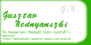 gusztav mednyanszki business card